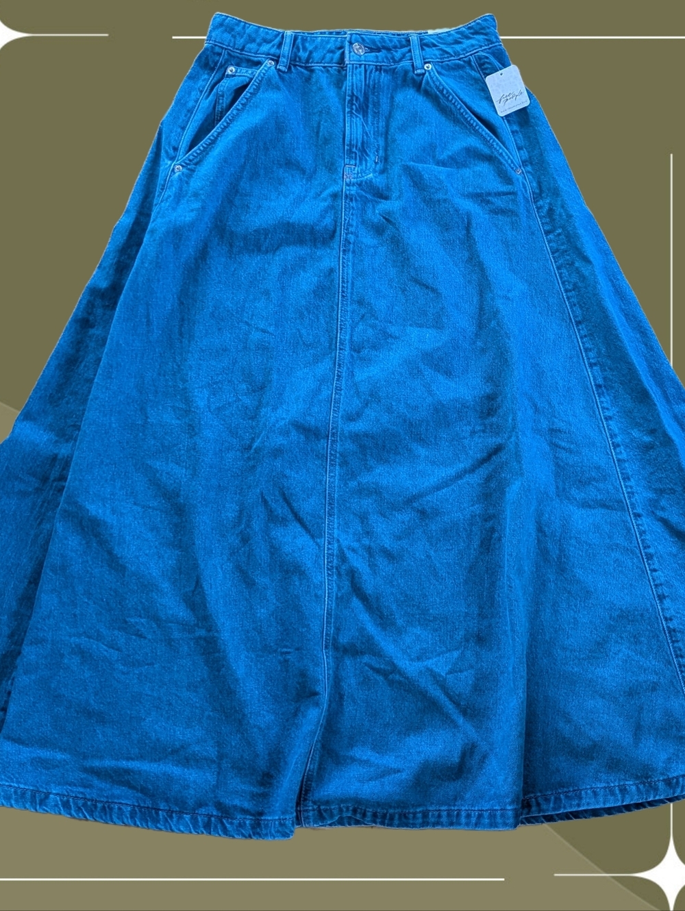 ✨ Nwt We The Free Sidney Denim Skirt Size 28